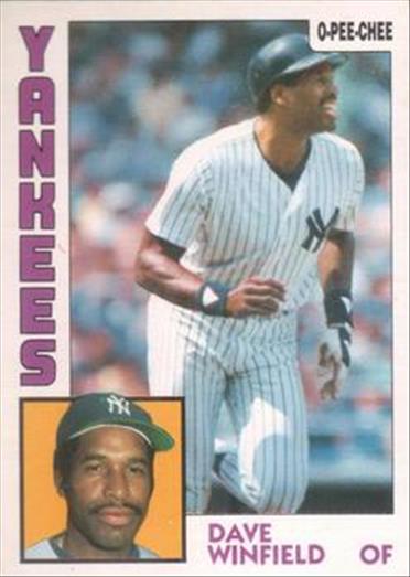 1984 O-Pee-Chee Baseball Cards 378     Dave Winfield